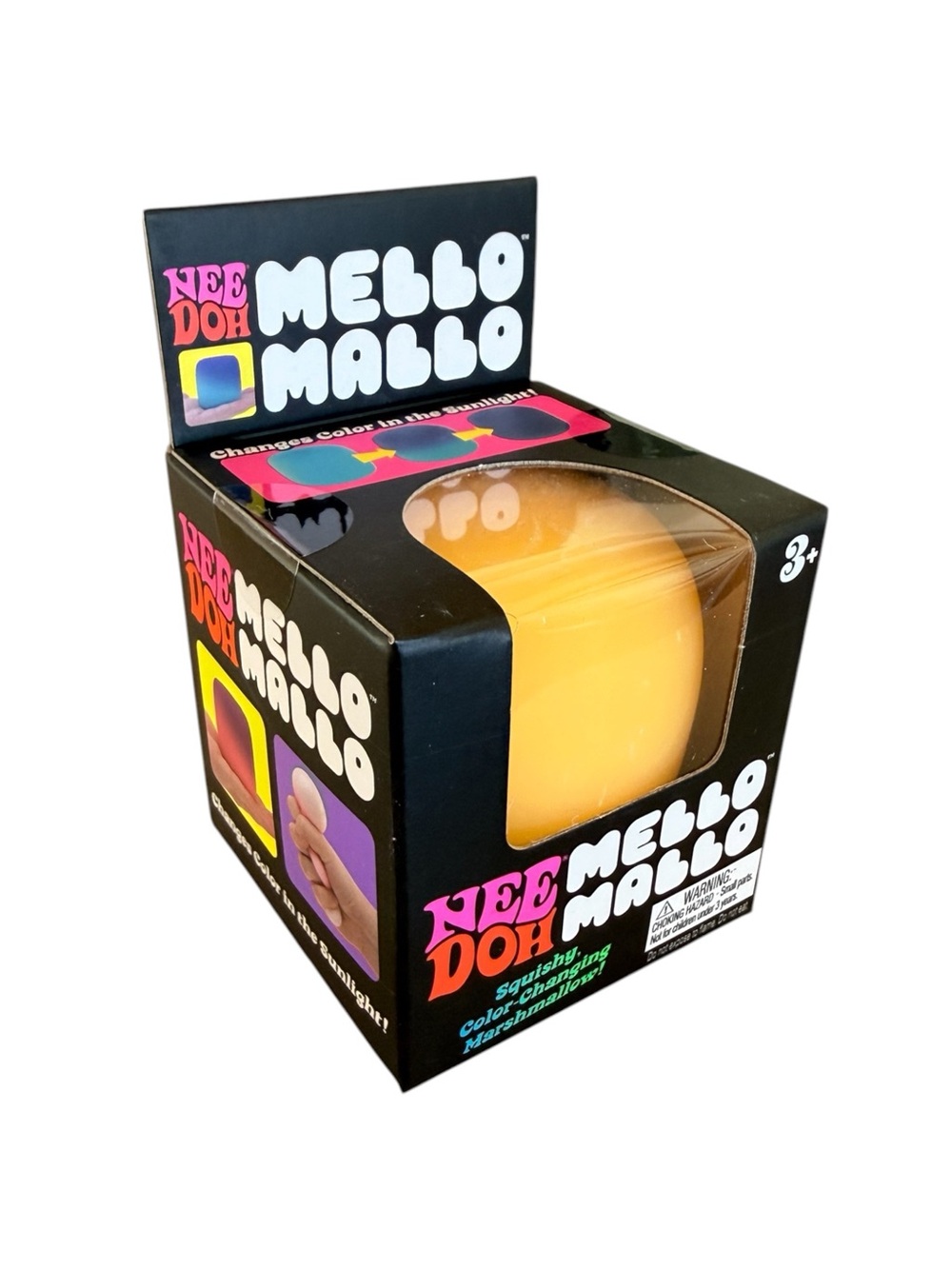NWT NeeDoh Mello Mallo Squishy Color Changing Yellow Marshmallow Toy